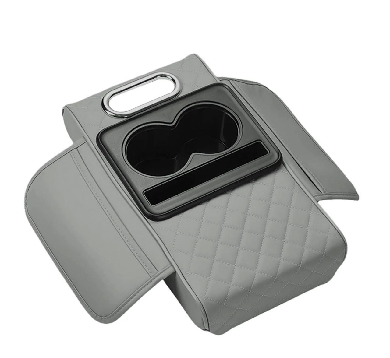 Accoudoir Central Voiture PU - Porte-Gobelets & Rangement Universel