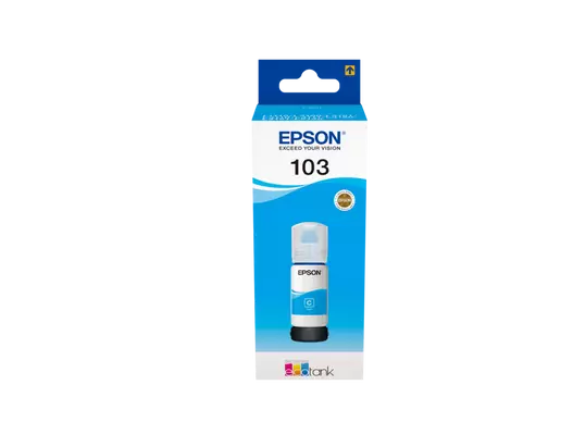 Bouteille d'Encre Epson 103 Cyan EcoTank - L3110, L3150, L3210, L3250, L3251