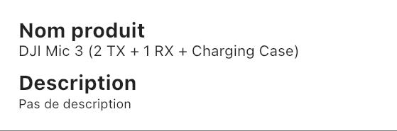 DJI Mic 3 (2 TX + 1 RX + Charging Case) – Micro Sans Fil Professionnel 2 Emetteurs + Écran Tactile