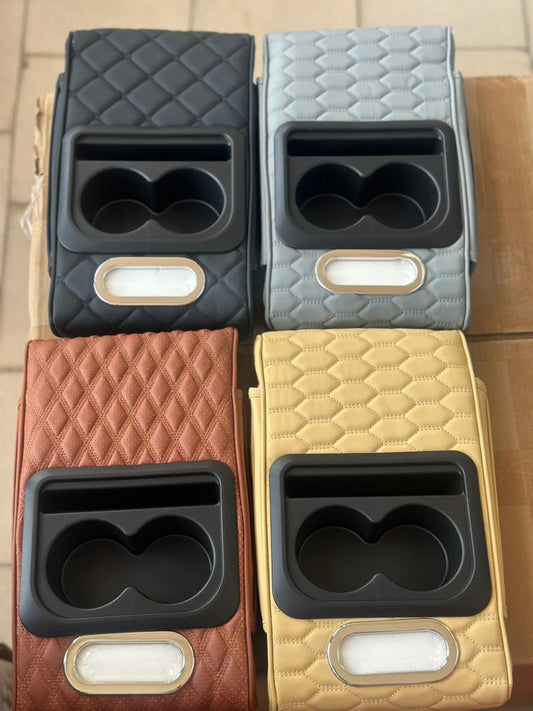 Accoudoir Organisateur de Voiture Multifonction (Porte-Gobelets Intégré)