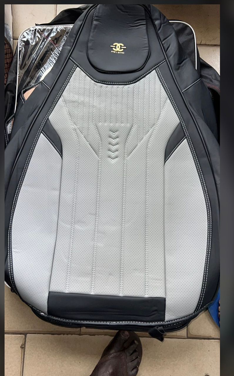 Housse de siège auto Luxe - Bicolore Noir & Gris - Confort Suprême