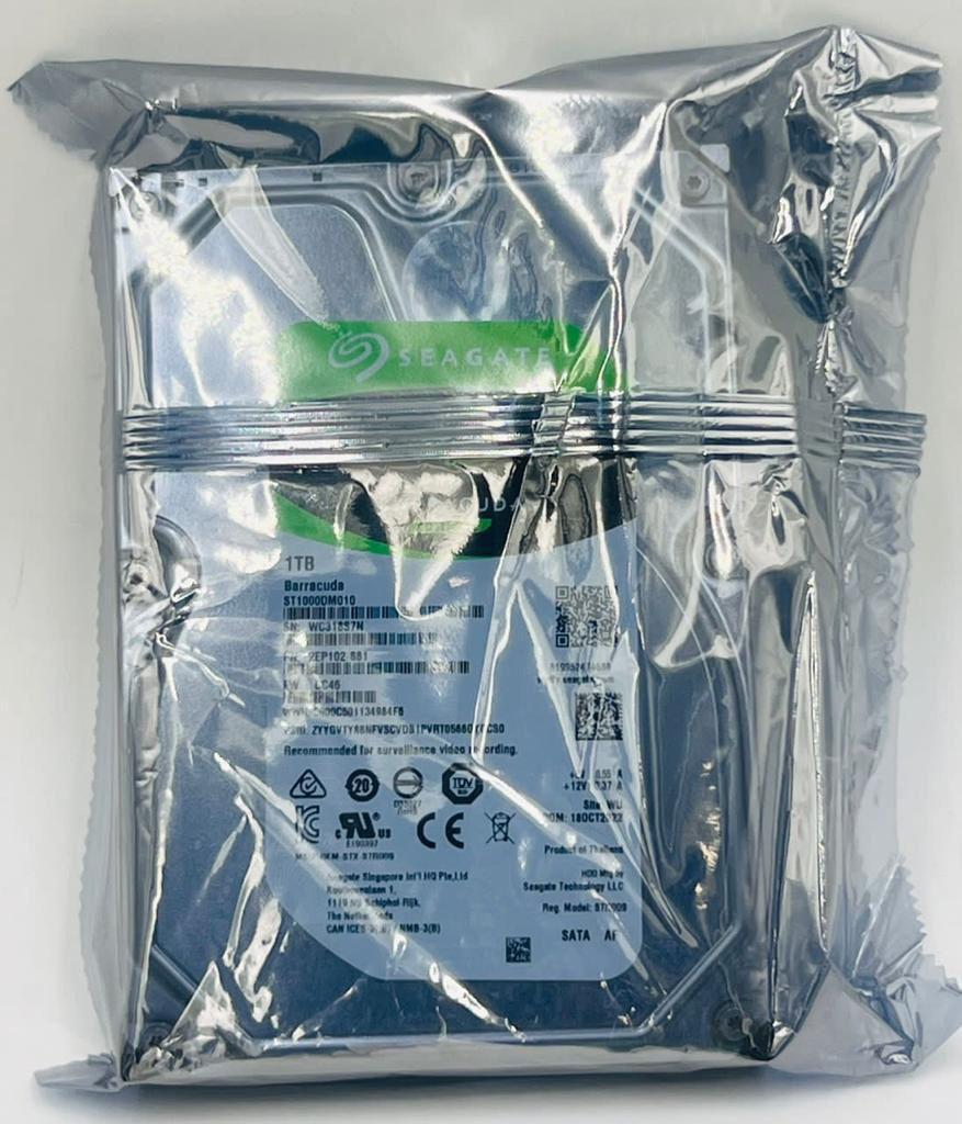Disque Dur Seagate BarraCuda 1TB SATA 3.5" - HDD Interne 7200 RPM
