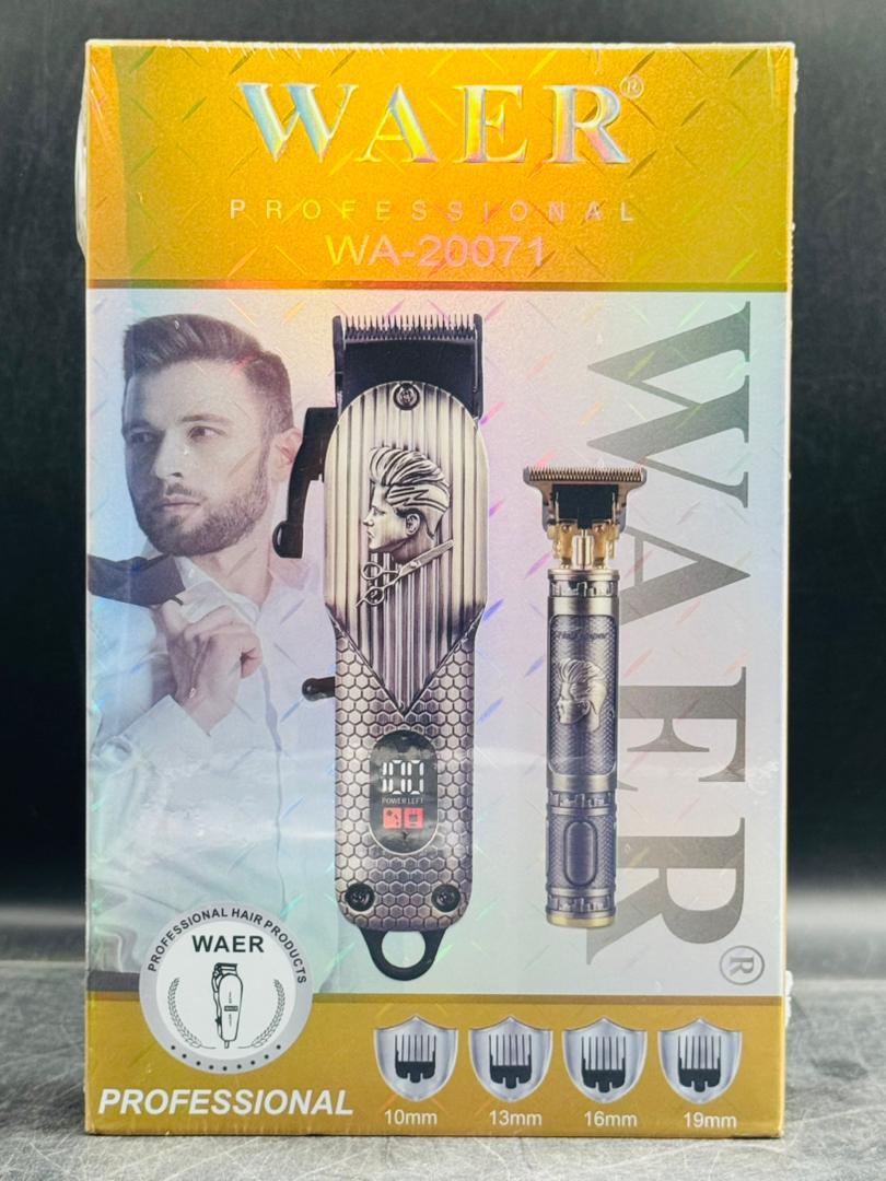 Tondeuse Cheveux Rechargeable WAER Professional WA-2007T - Kit Duo + 4 Sabots