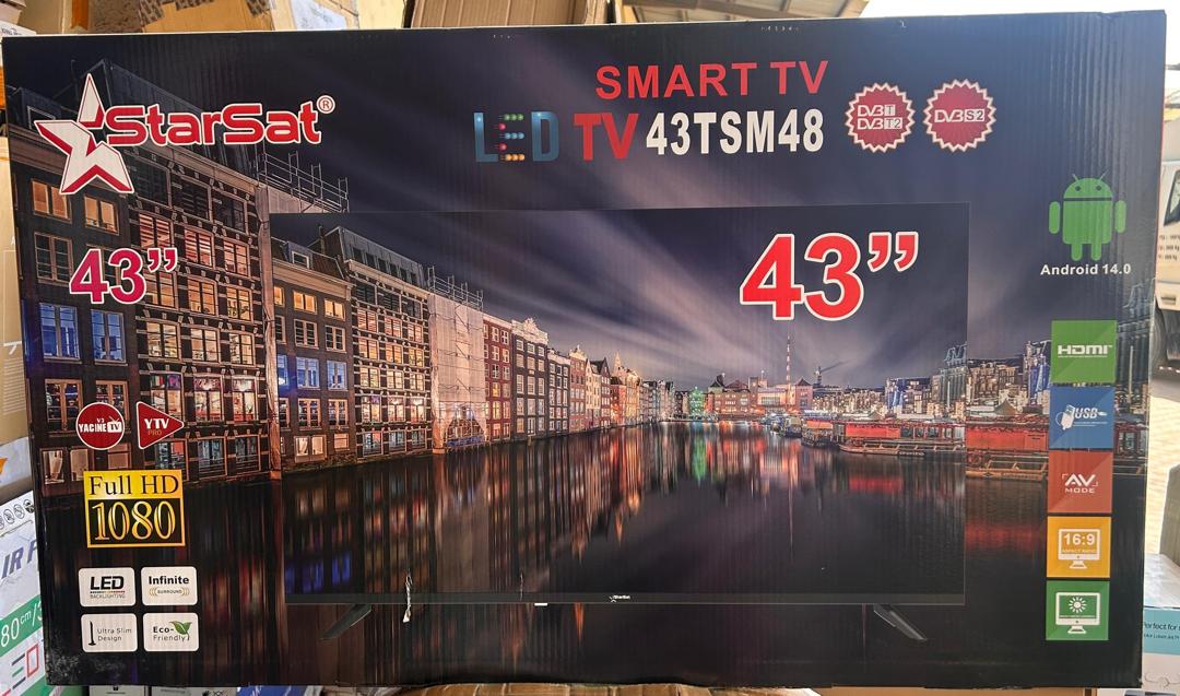 Télévision StarSat Smart TV 43" (109cm) Full HD Android 14 - LED TV 43TSM48