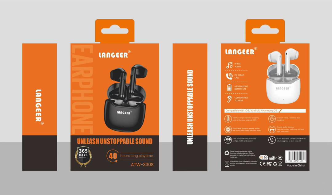 Écouteurs Sans Fil LANGEER ATW-330S - Unleash Unstoppable Sound