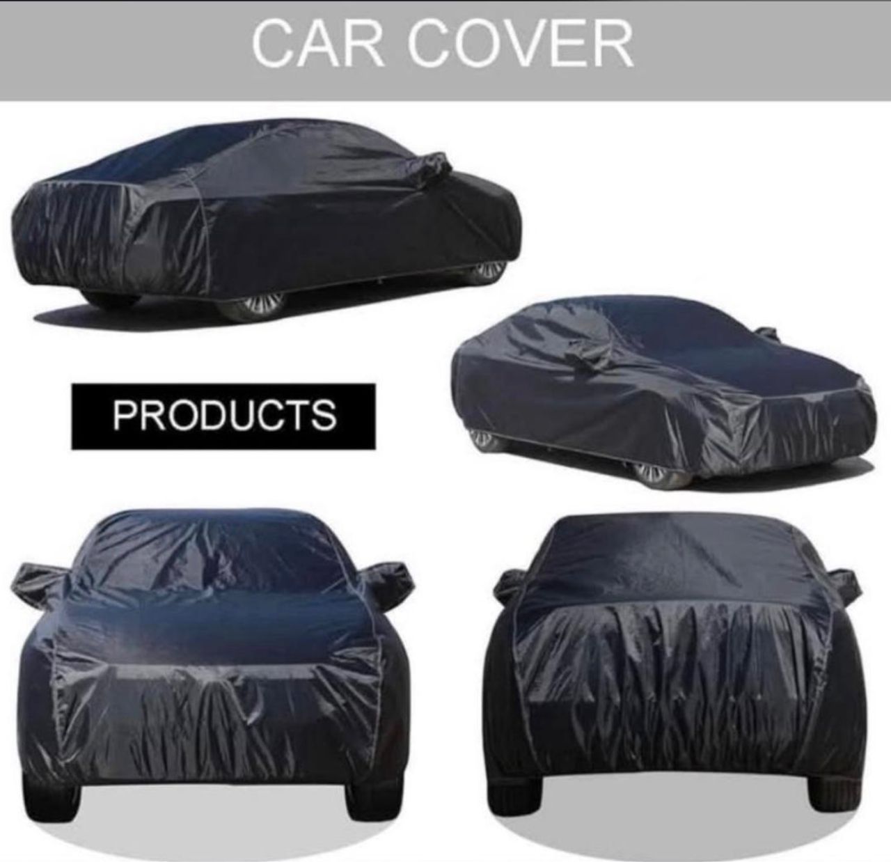 Bâche de Protection Voiture Noire Universelle – Berline & SUV, Anti-Pluie Anti-UV