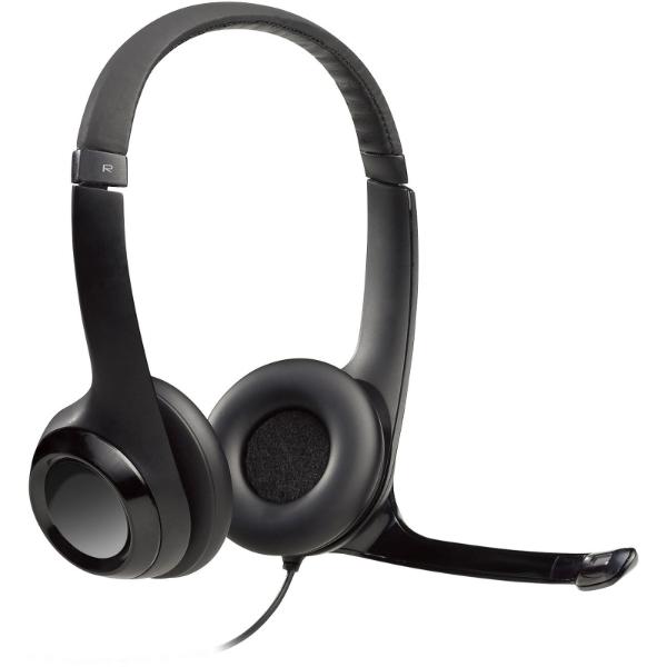 Logitech H390 – Casque USB Filaire Micro Anti-Parasite + Commandes Filaires (Noir)