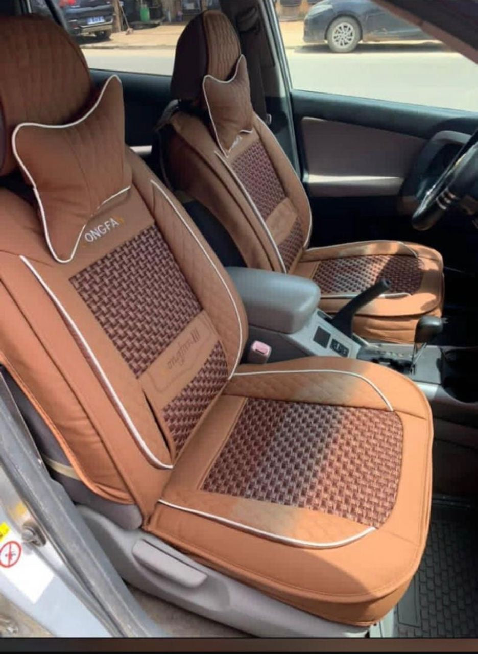 Housses de Siège Auto ONGFA - Design Tressé Premium Caramel Universel