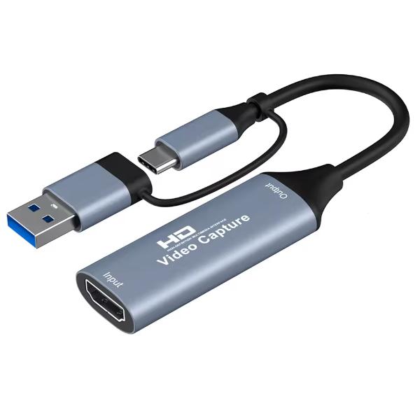 R SCAR RS-TCHDCAP – Carte de Capture Vidéo HD HDMI vers USB-A 3.0 + USB-C