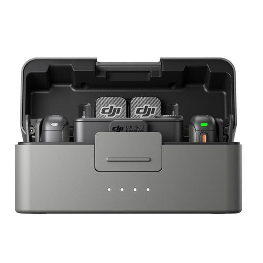 DJI Mic 3 (2 TX + 1 RX + Charging Case) – Micro Sans Fil Professionnel 2 Emetteurs + Écran Tactile