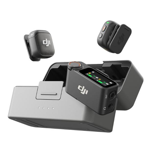 DJI Mic 3 (2 TX + 1 RX + Charging Case) – Micro Sans Fil Professionnel 2 Emetteurs + Écran Tactile
