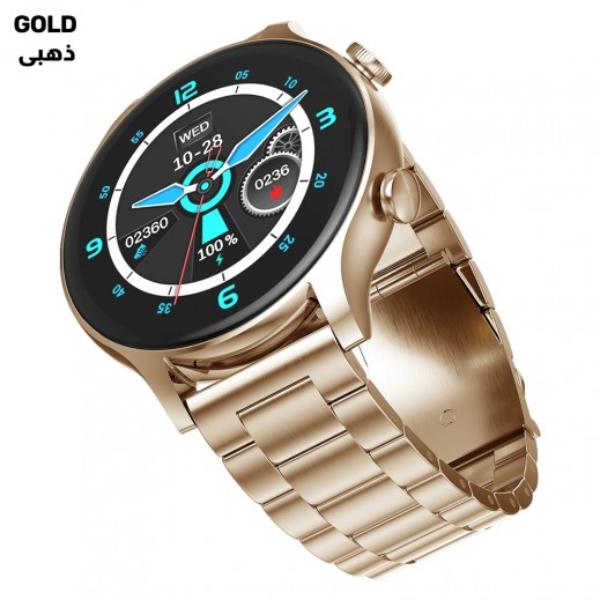 G-Tab GT6 – Montre Connectée Ronde Bracelet Acier Inoxydable – 3 Coloris (Noir / Steel / Gold)
