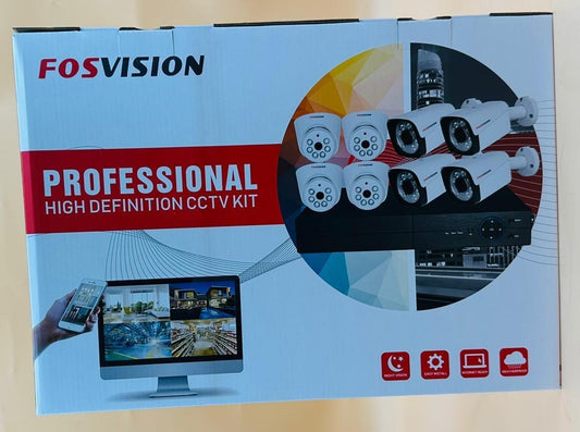 Kit Vidéosurveillance FOSVISION 8 Caméras HD + Disque Dur Inclus