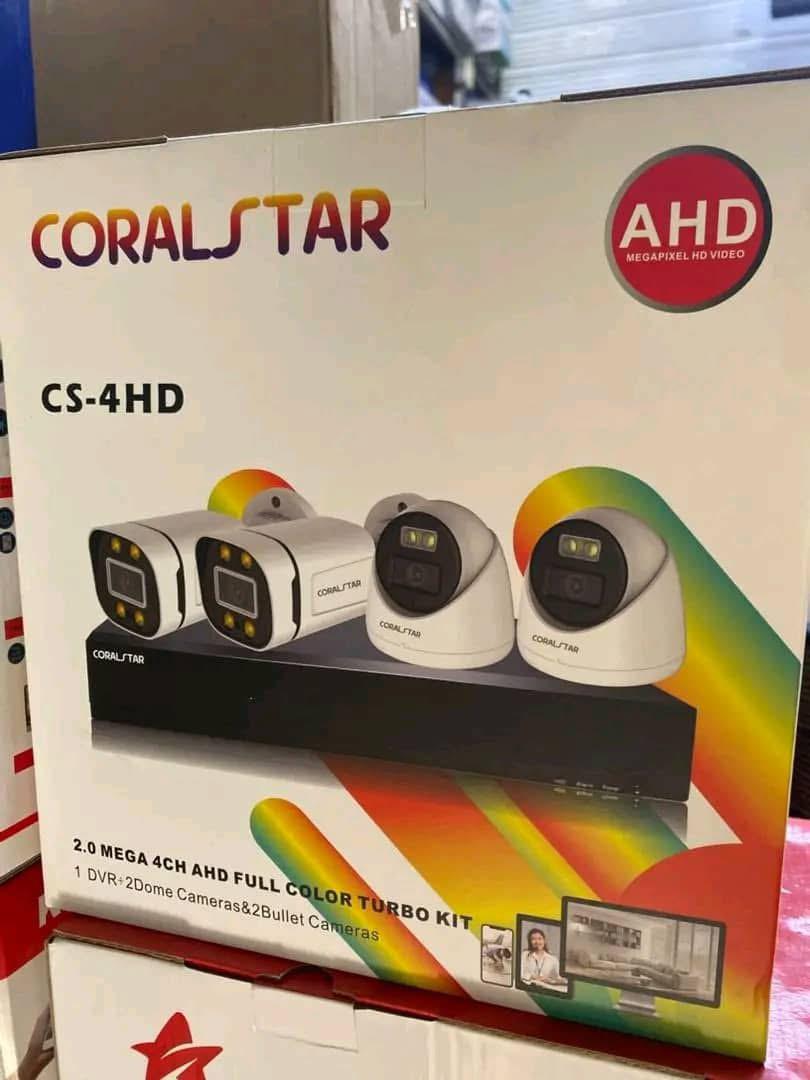 Kit Vidéosurveillance Coralstar 4 Caméras HD (2 Dôme + 2 Bullet) - Full Color