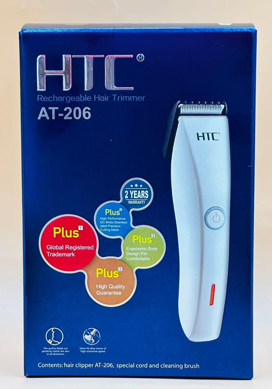 Tondeuse Cheveux Rechargeable HTC AT-206 - Design Blanc Premium