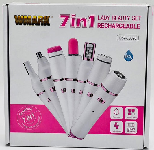 Kit de Beauté WMARK 7 en 1 Lady Beauty Set Rechargeable C57-LS026