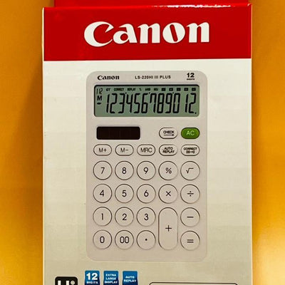 Calculatrice de Bureau Canon LS-220HI III PLUS – 12 Chiffres, 112 Steps Check