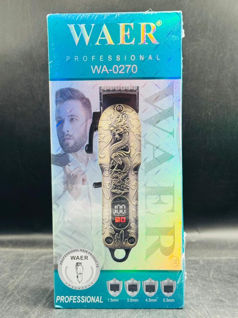 Tondeuse Cheveux Rechargeable WAER Professional WA-0270 - Écran LED + 4 Sabots Dragon