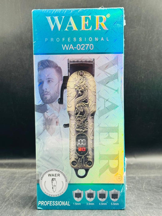 Tondeuse Cheveux Rechargeable WAER Professional WA-0270 - Écran LED + 4 Sabots Dragon
