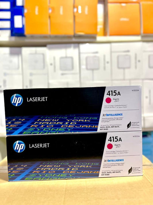 Cartouche Toner HP 415A LaserJet Magenta W2033A - M454, M455, M479, M480