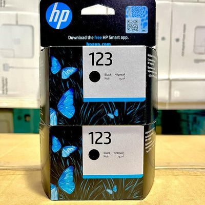 Cartouche d'Encre HP 123 Noir - DeskJet 2130, 2132, 2133, 2134, 3630, 3632, 3633, 3634