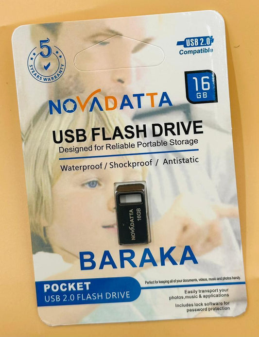 Clé USB NOVADATTA BARAKA Pocket 16GB USB 2.0 - Waterproof Shockproof Antistatic