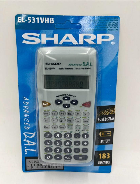 Calculatrice Scientifique Sharp EL-531VHB – 183 Fonctions, Affichage 2 Lignes