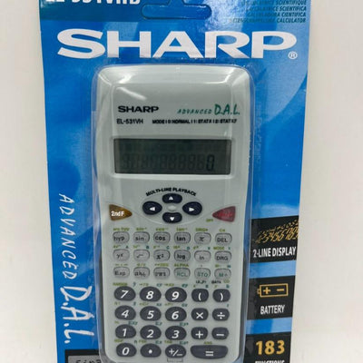 Calculatrice Scientifique Sharp EL-531VHB – 183 Fonctions, Affichage 2 Lignes