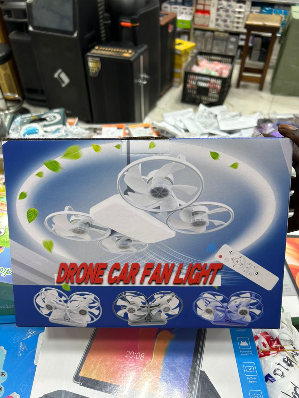 Ventilateur Plafonnier Design Drone Car Fan Light – avec Télécommande, Lumière LED Intégrée