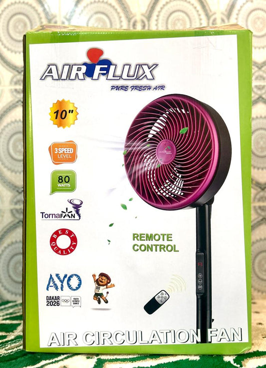 Ventilateur Air Flux TornaFan 10" – 80W, 3 Vitesses, Télécommande, Édition Dakar 2026 JOJ