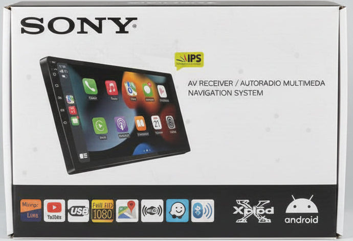 Autoradio Sony Android – Écran IPS Full HD 1080, Navigation GPS, Mirror Link, WiFi, Bluetooth, USB – 9", 10" ou 11" Universel