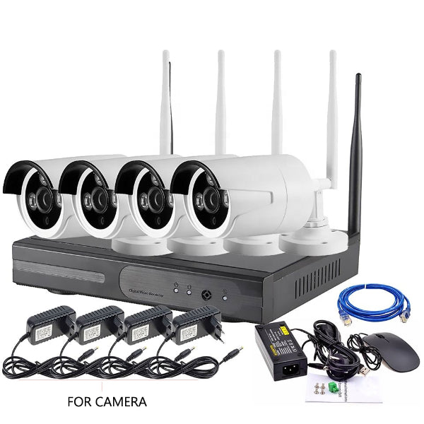 Kit vidéosurveillance WiFi 5G 4 caméras bullet avec NVR et accessoires