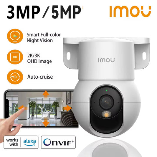 IMOU Ranger Mini 5MP 3K - vue angle installée sur mur