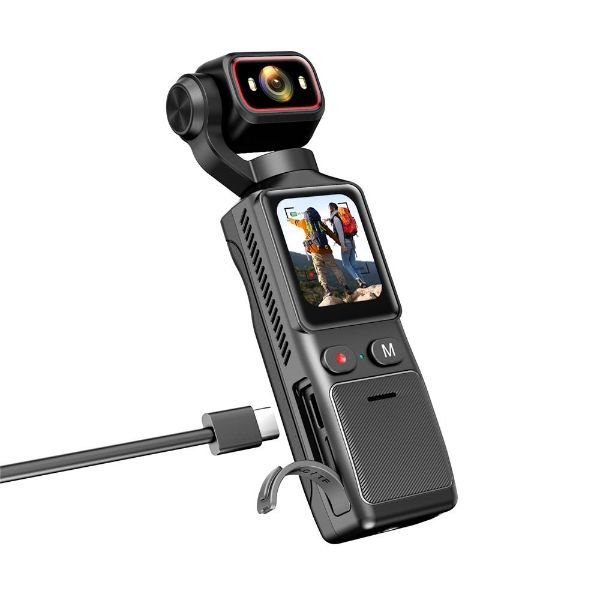 Camera Pocket 4K specs 4K Gyro-EIS WiFi ecran tactile batterie 2000mAh