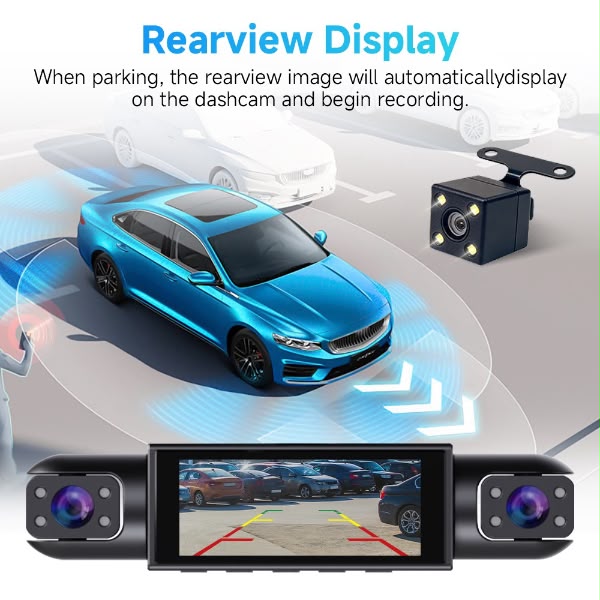 Dashcam 4K 30FPS – 4 Canaux WiFi + Application Mobile