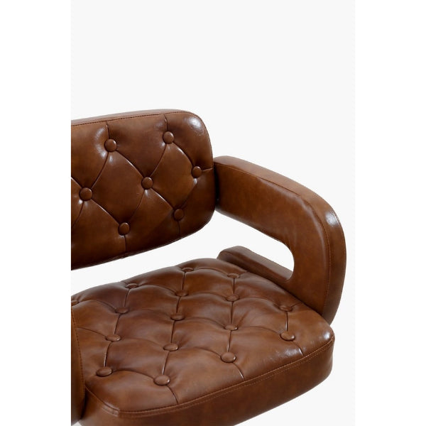 Tabouret de Bar Réglable CC-85 – Cuir PU Capitonné + Base Chromée