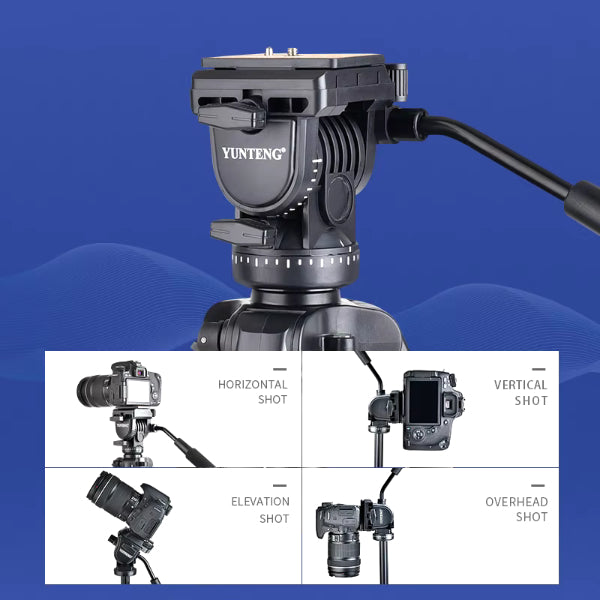 Trépied Yunteng VCT-860 – 168cm Tête Fluide + Clip Smartphone + Housse