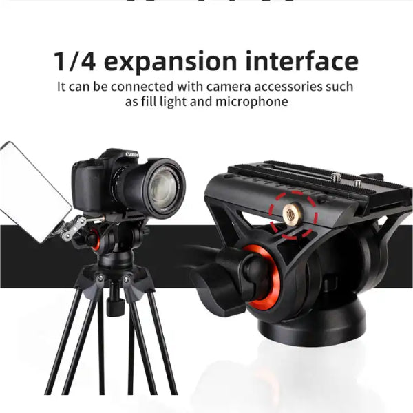 Trépied Professionnel Coman DX16LQS – Tête Fluide 360° + Interface 1/4