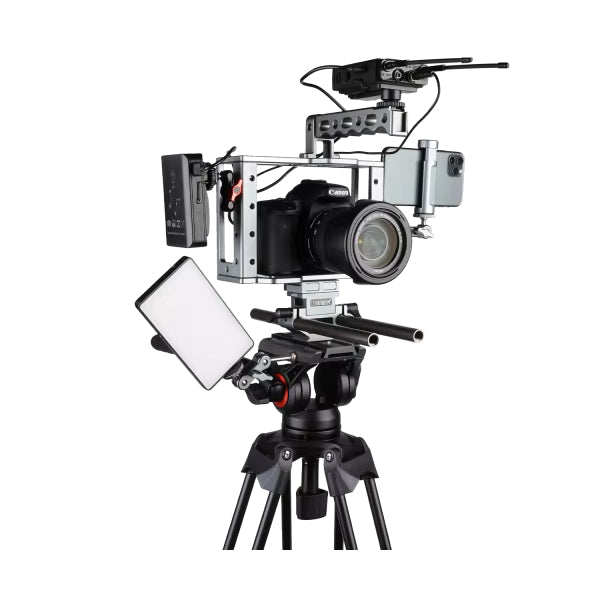 Trépied Professionnel Coman DX16LQS – Tête Fluide 360° + Interface 1/4