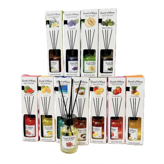 Diffuseur de Parfum Scent of Venus – Reed Diffuser 100ml, Bâtonnets Inclus, 12 Parfums au Choix