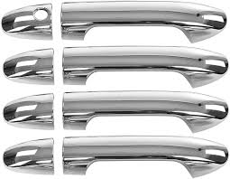 Kit de poignées de porte chromées finition miroir pour Toyota